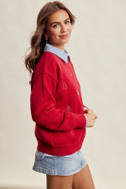 Evergreen Embroidered Christmas Sweater - Westly