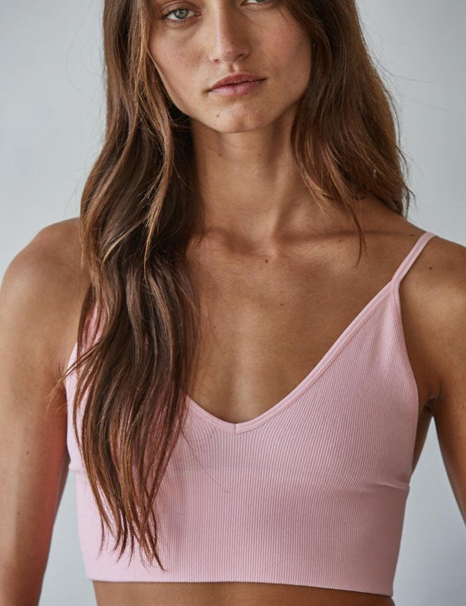 Everyday Modal Ribbed Triangle Bralette - Westly