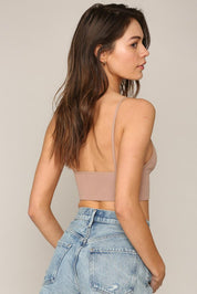 Everyday Modal Ribbed Triangle Bralette - Westly