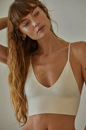 Everyday Modal Ribbed Triangle Bralette - Westly