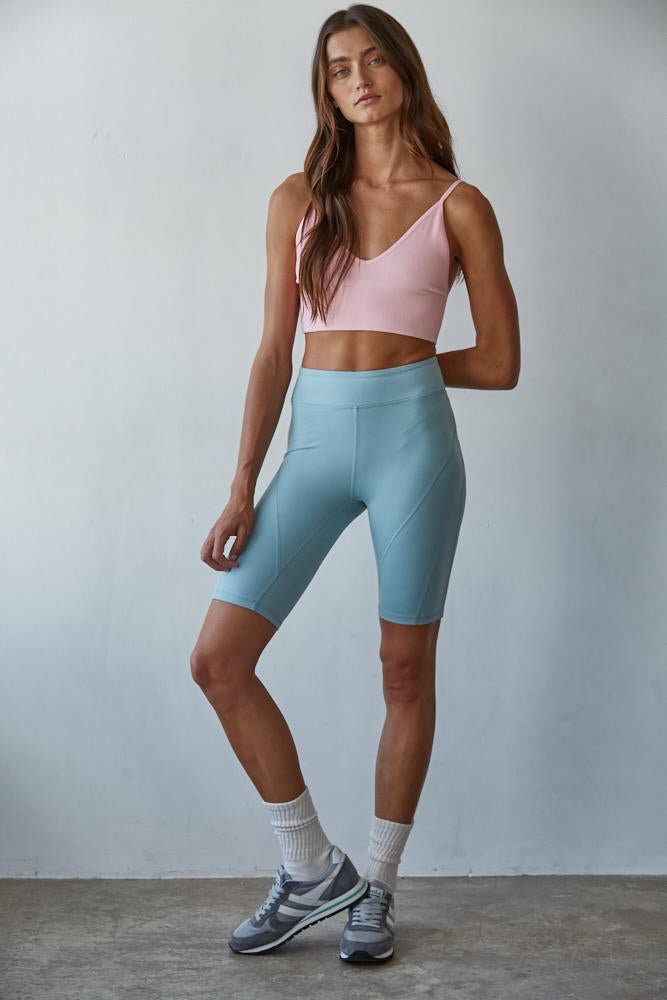 Everyday Modal Ribbed Triangle Bralette - Westly
