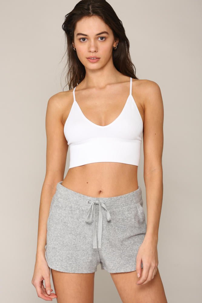 Everyday Modal Ribbed Triangle Bralette - Westly