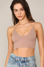 Everyday Modal Ribbed Triangle Bralette - Westly