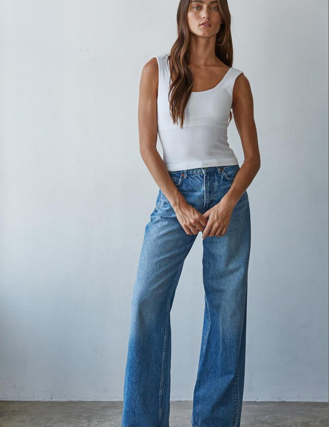 Everyday Padded Ribbed Tank - Westly