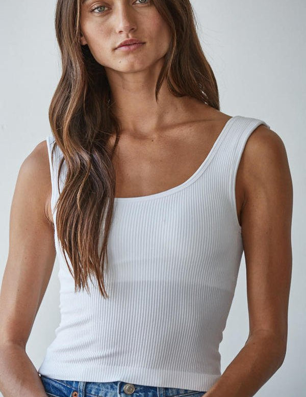 Everyday Padded Ribbed Tank - Westly