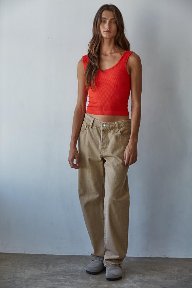 Everyday Padded Ribbed Tank - Westly