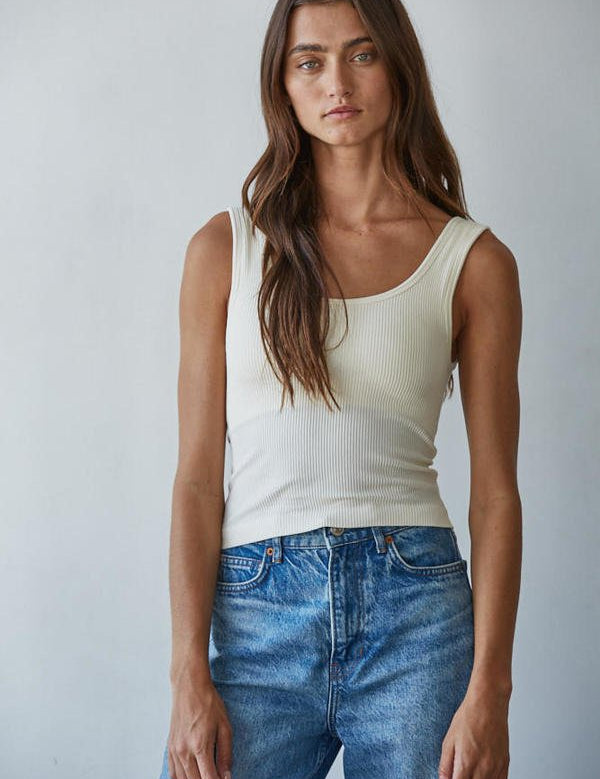 Everyday Padded Ribbed Tank - Westly