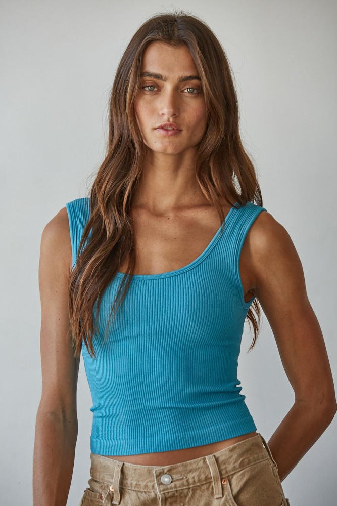 Everyday Padded Ribbed Tank - Westly