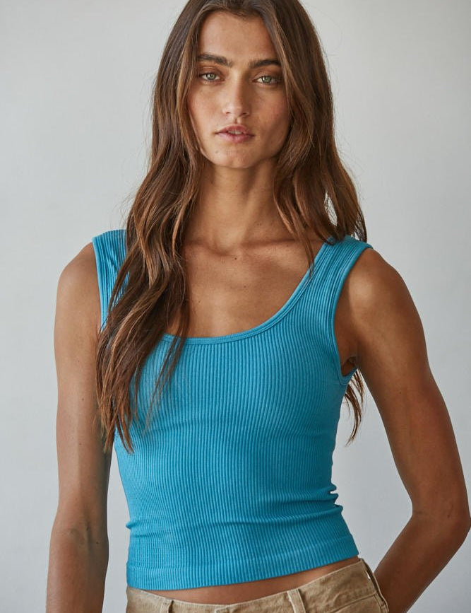 Everyday Padded Ribbed Tank - Westly