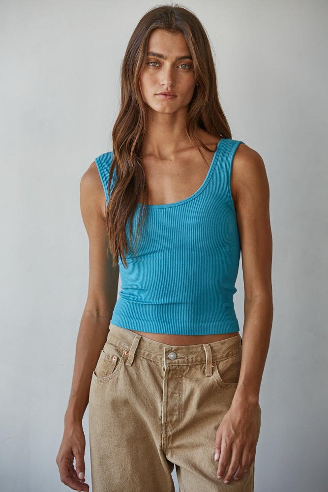 Everyday Padded Ribbed Tank - Westly