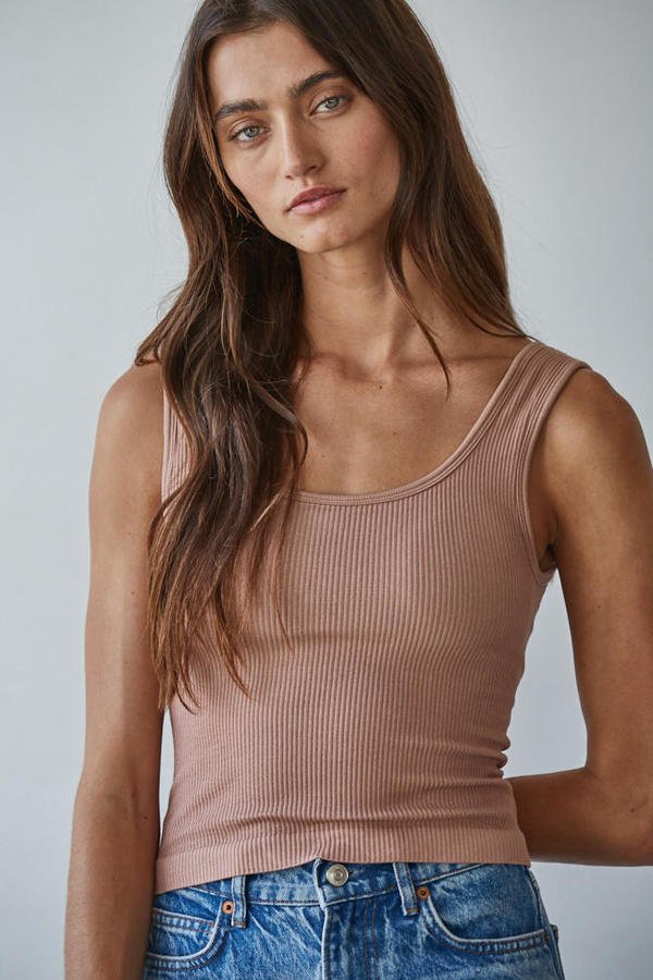 Everyday Padded Ribbed Tank - Westly
