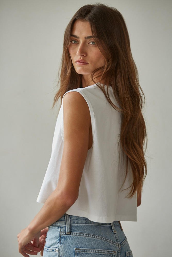 Everyday Sleeveless Crop Tee - Westly