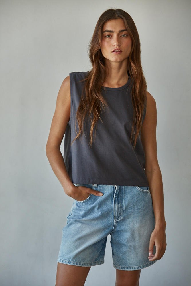 Everyday Sleeveless Crop Tee - Westly