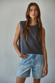 Everyday Sleeveless Crop Tee - Westly