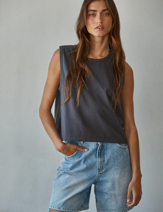 Everyday Sleeveless Crop Tee - Westly