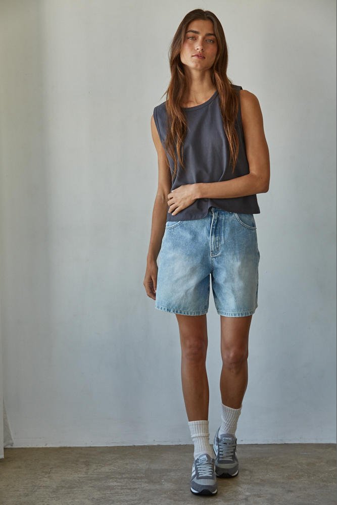Everyday Sleeveless Crop Tee - Westly