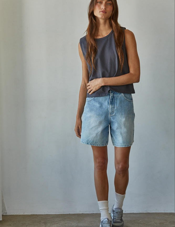 Everyday Sleeveless Crop Tee - Westly