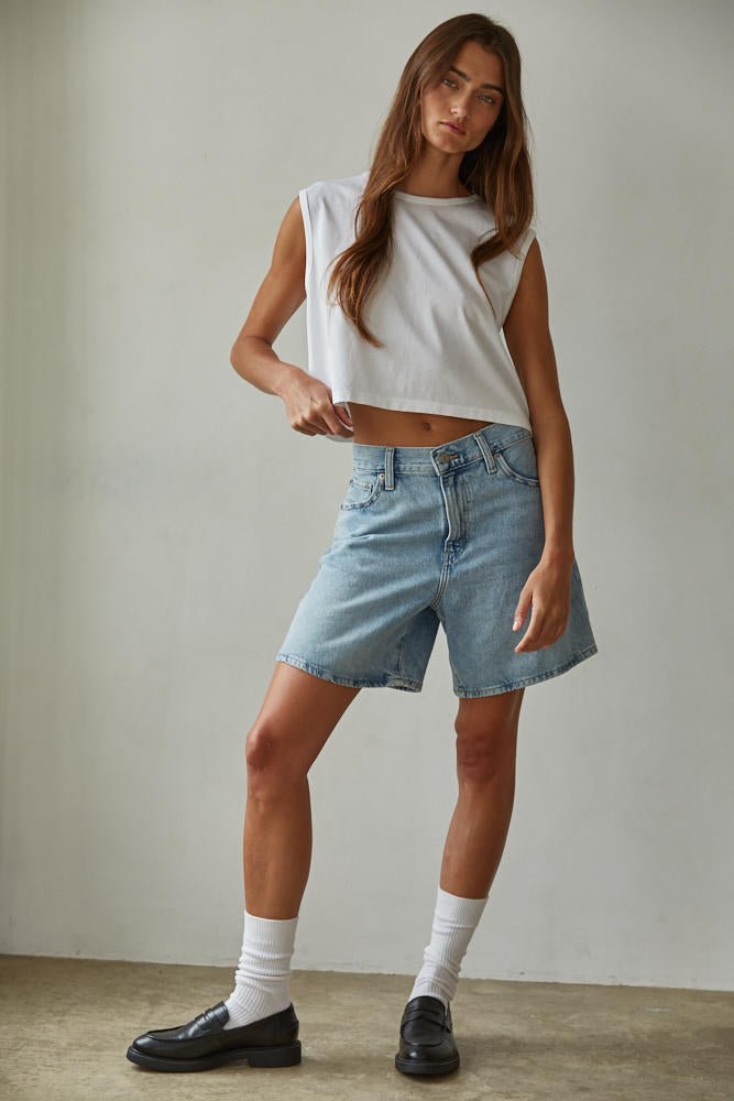 Everyday Sleeveless Crop Tee - Westly