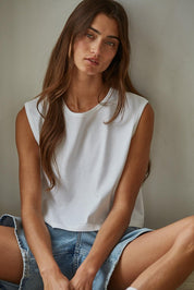Everyday Sleeveless Crop Tee - Westly