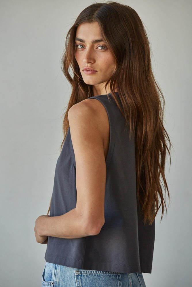 Everyday Sleeveless Crop Tee - Westly