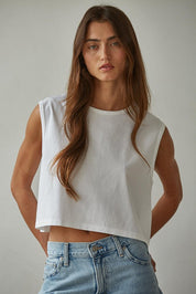 Everyday Sleeveless Crop Tee - Westly
