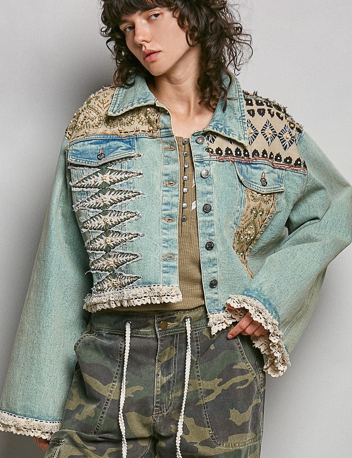 Evie Patchwork Denim Jacket - Westly