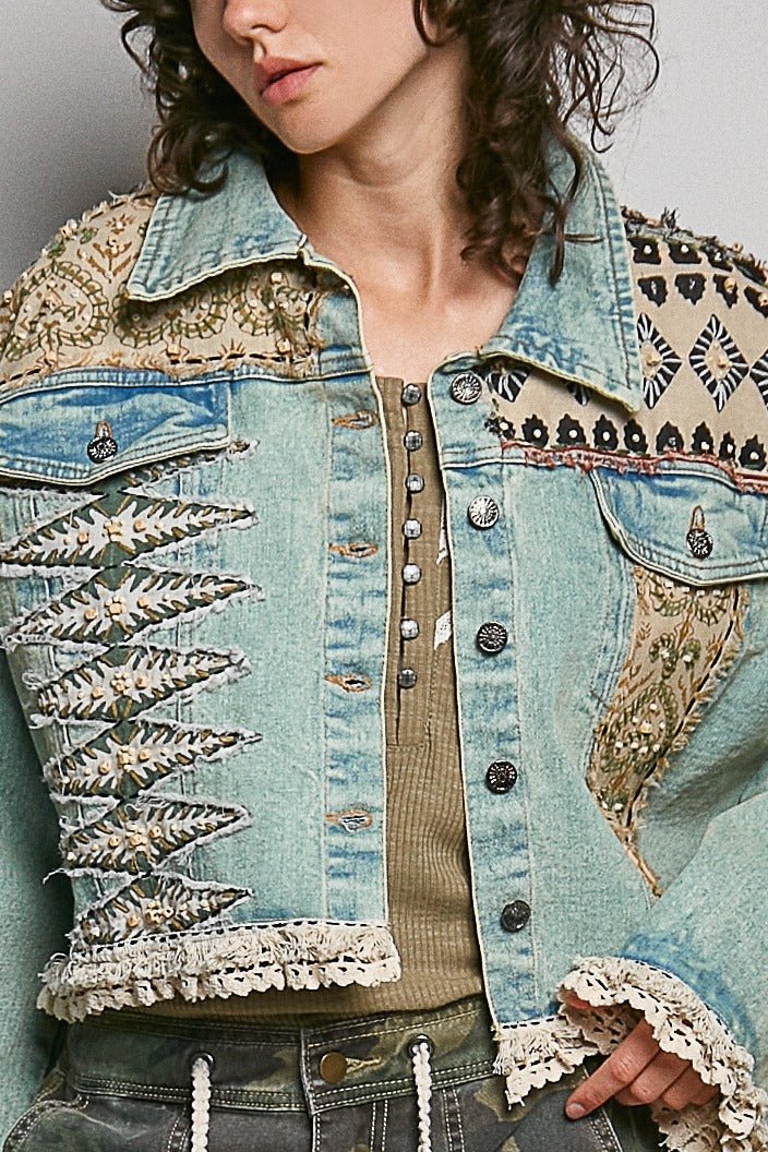 Evie Patchwork Denim Jacket - Westly