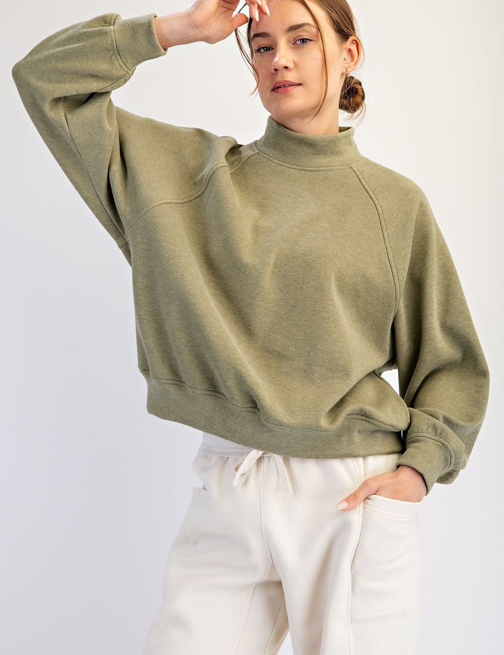 Fairhaven Brushed Mock Neck Pullover - Westly