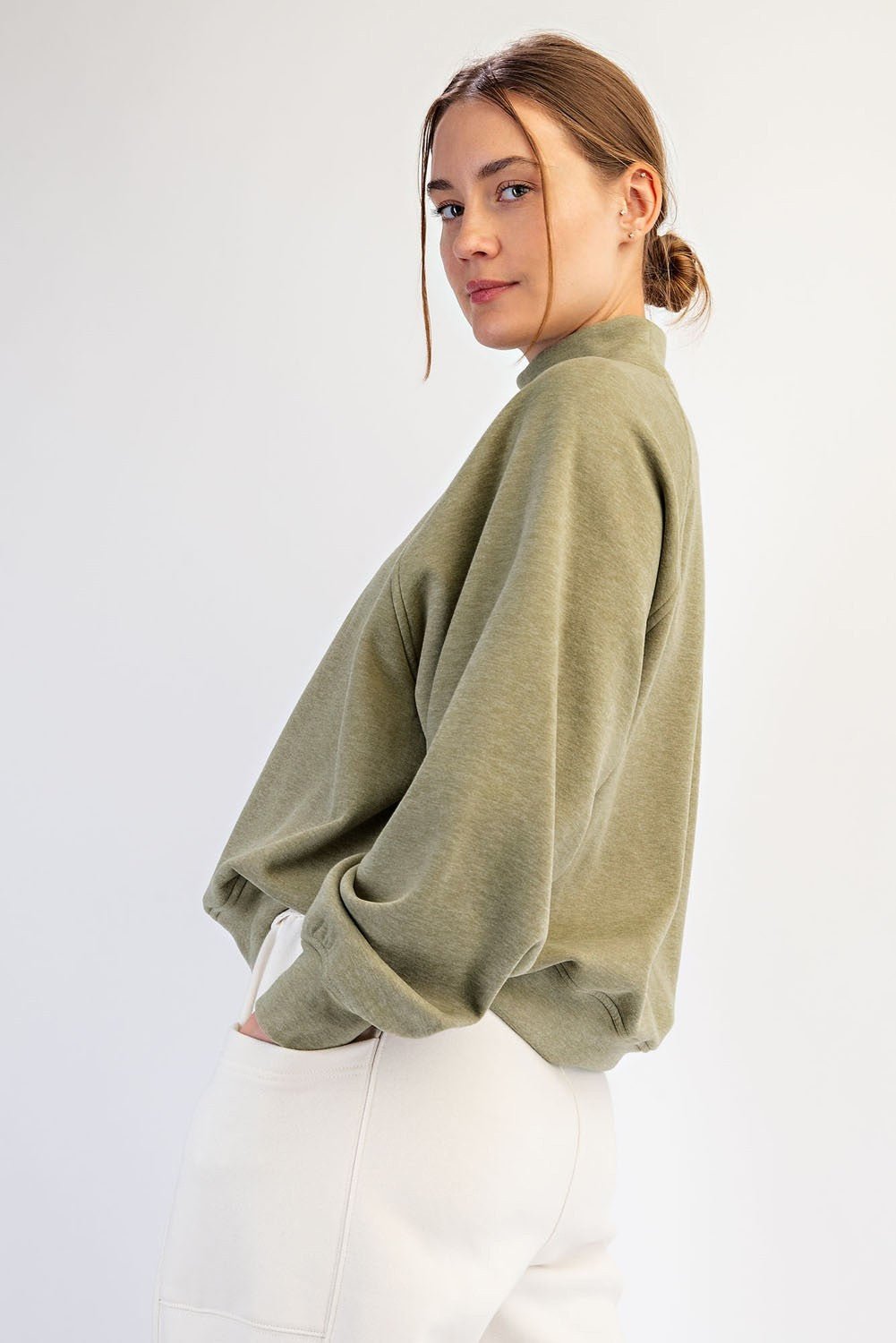 Fairhaven Brushed Mock Neck Pullover - Westly