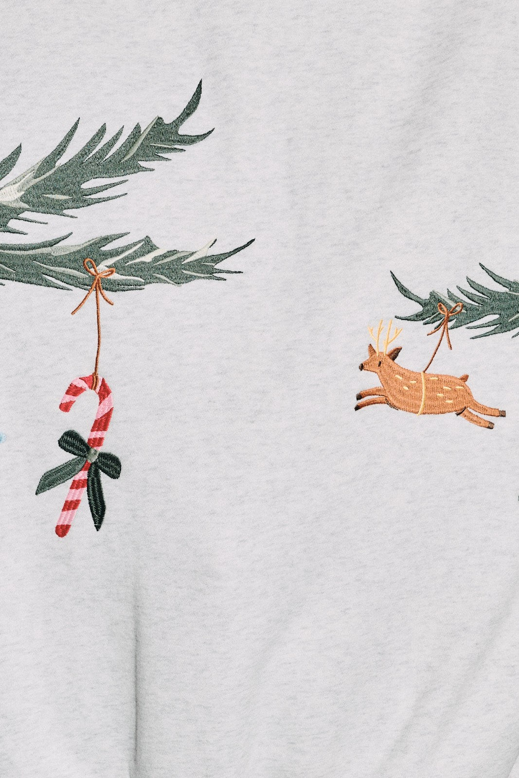 Family Tradition Embroidered Ornament Sweatshirt in Melange, photo 6