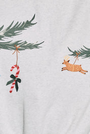 Family Tradition Embroidered Ornament Sweatshirt in Melange, photo 6