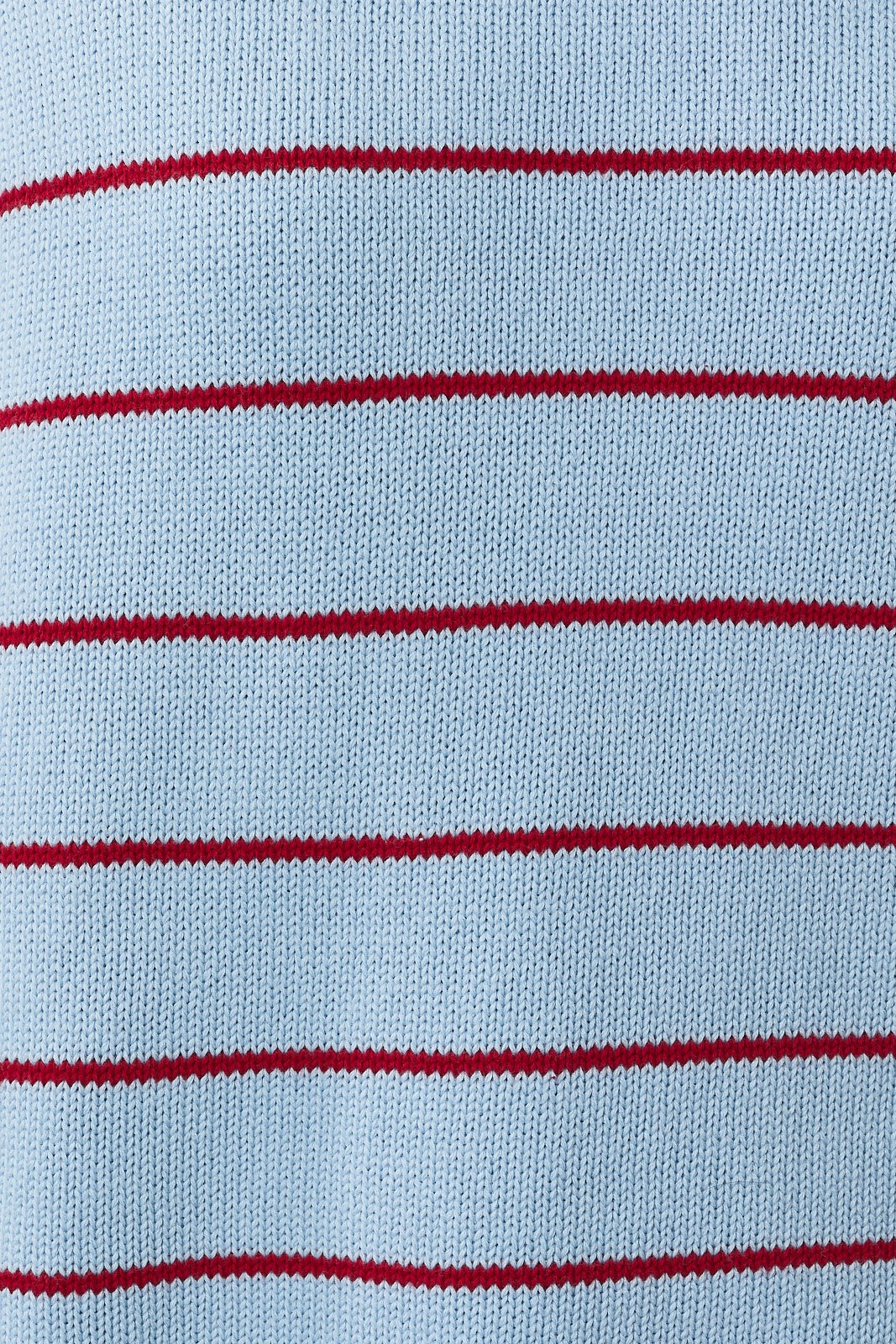 Faraday Stripe Rolled Hem Sweater - Light Blue Red
