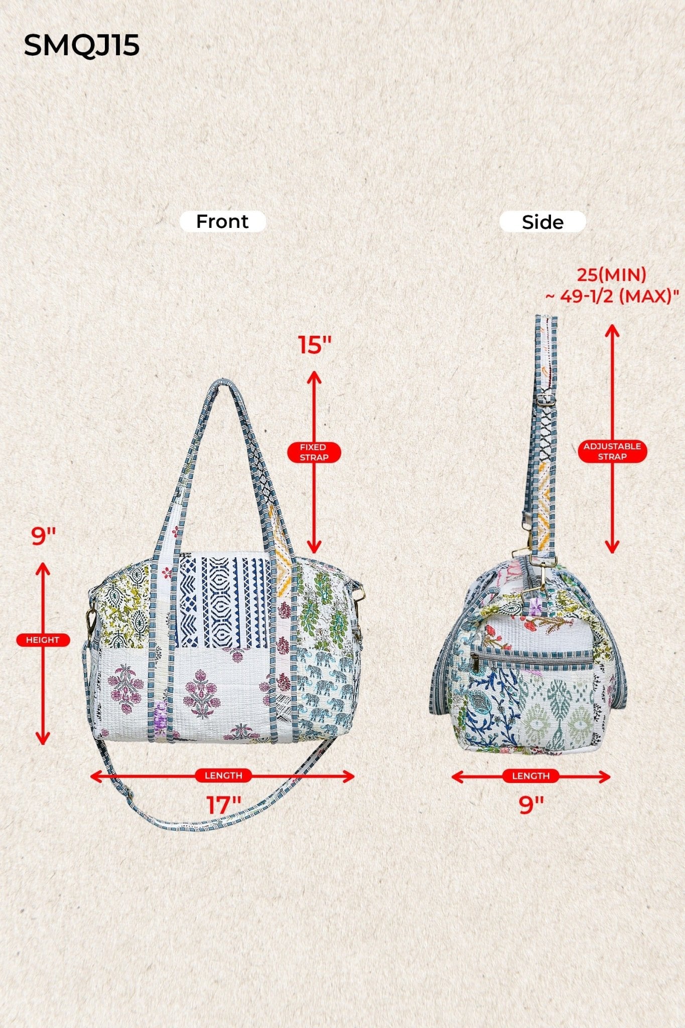 Faraway Quilted Patchwork Weekender - Westly