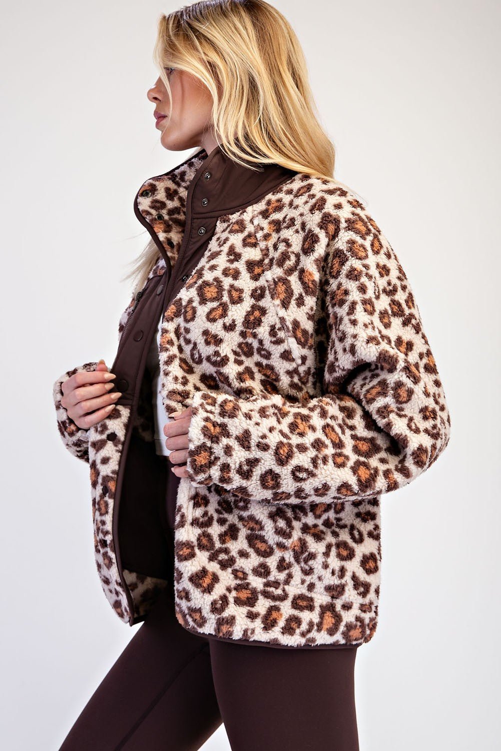 Fast Track Leopard Sherpa Jacket - Westly