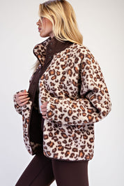 Fast Track Leopard Sherpa Jacket in Animal Combo, photo 3