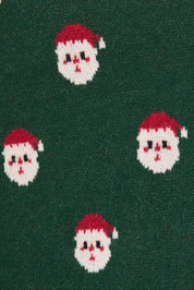 Father Christmas Santa Motif Knit Sweater in Green — product photo 06