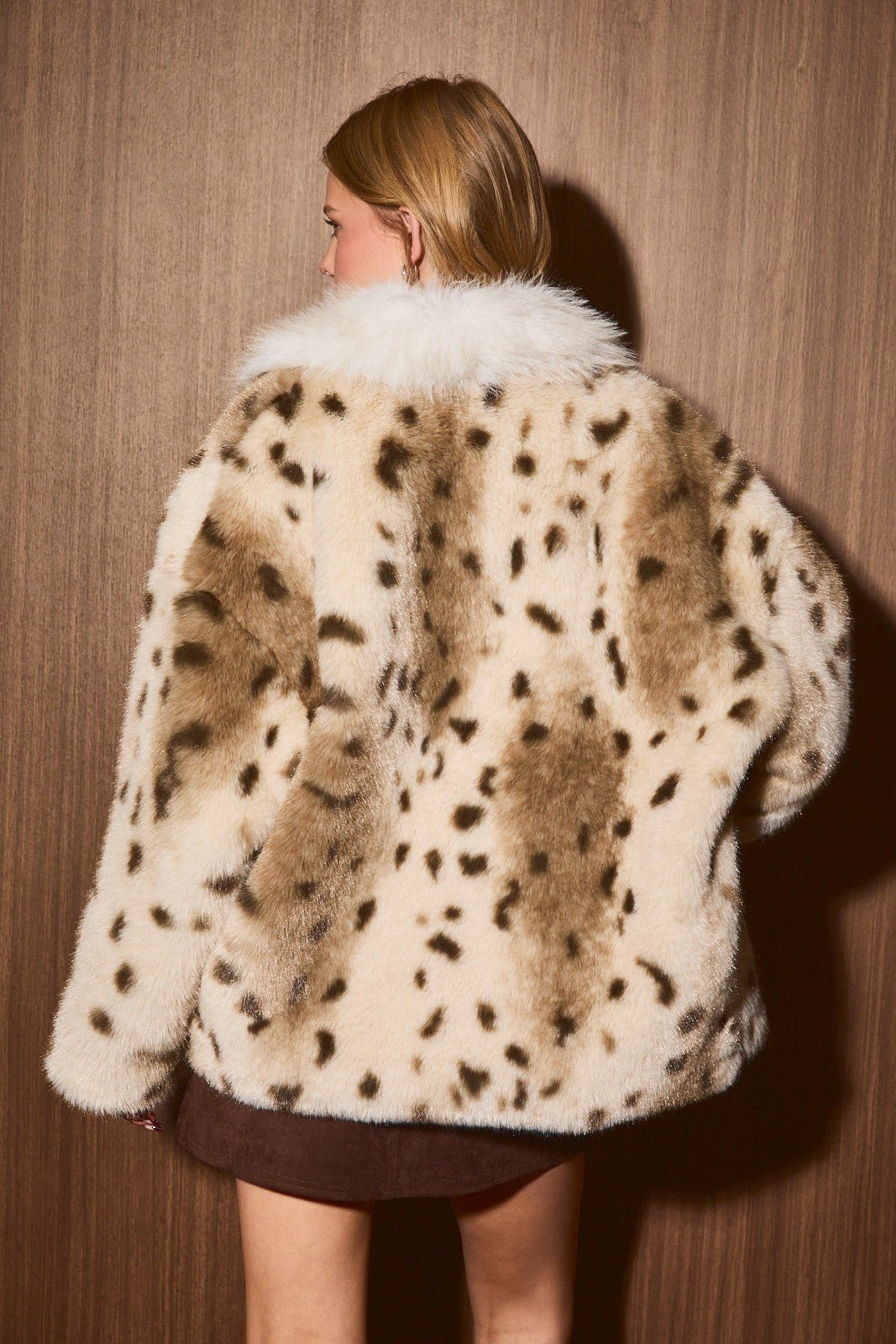 Faux Fur Affair Animal Print Faux Fur Jacket - Westly