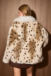 Faux Fur Affair Animal Print Faux Fur Jacket - Westly
