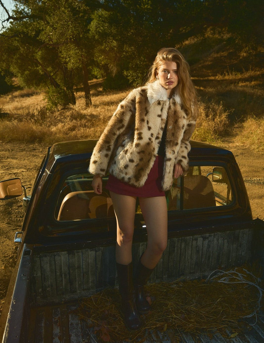 Faux Fur Affair Animal Print Faux Fur Jacket - Westly