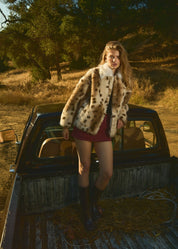 Faux Fur Affair Animal Print Faux Fur Jacket - Westly
