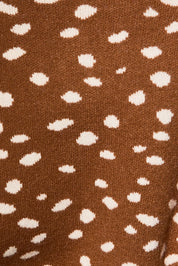 Fawnridge Deer Print Cardigan - Camel White Animal