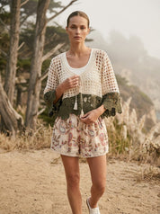 Faye Color Block Boho Crochet Top - Westly