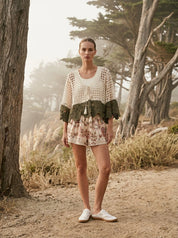 Faye Color Block Boho Crochet Top - Westly