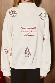 Felicity Rhinestone Holiday Sweatshirt - Westly