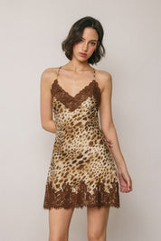 Felina Leopard Lace Mini Dress - Westly