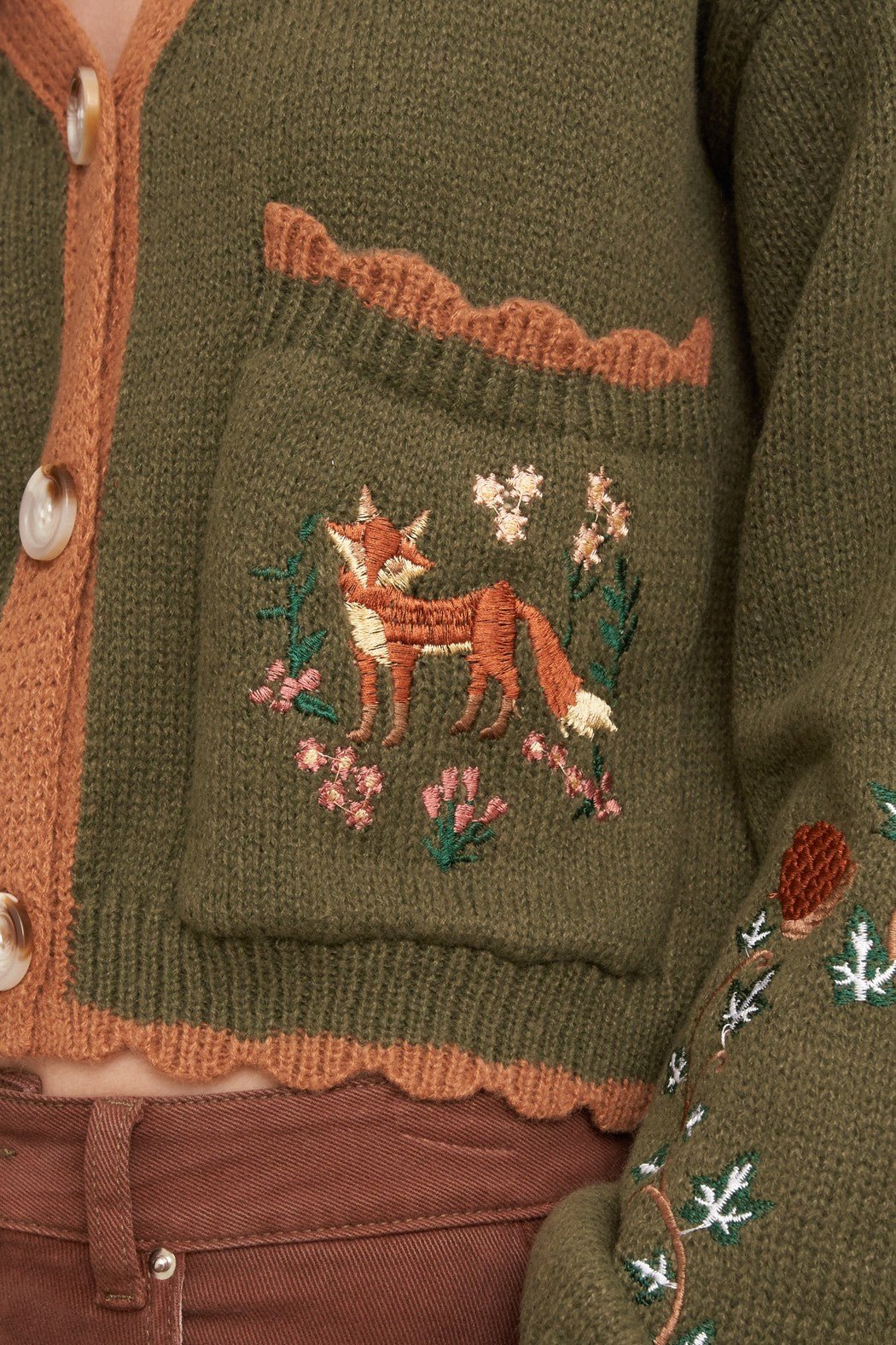 Fenwick Embroidered Fox Cardigan - Westly