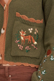 Fenwick Embroidered Fox Cardigan - Westly