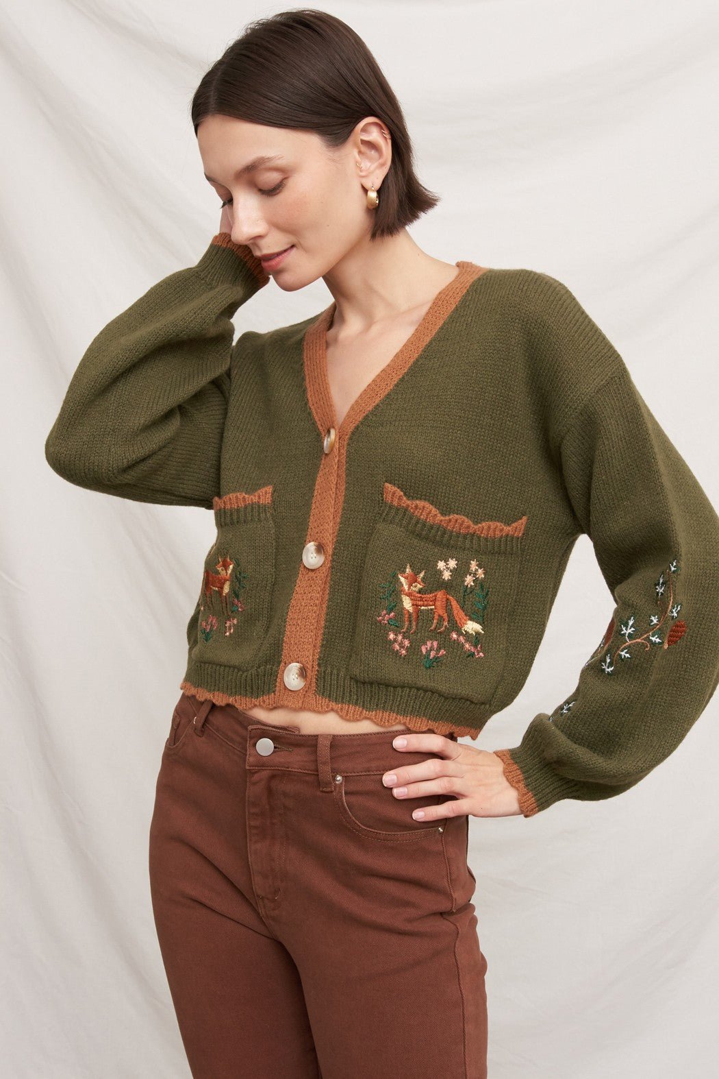 Fenwick Embroidered Fox Cardigan - Westly