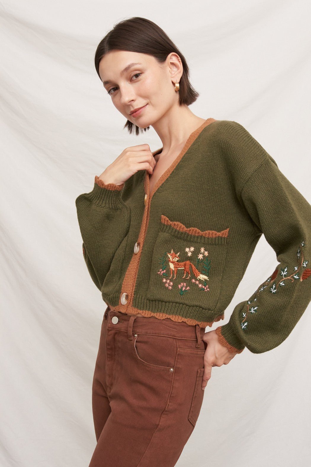 Fenwick Embroidered Fox Cardigan - Westly
