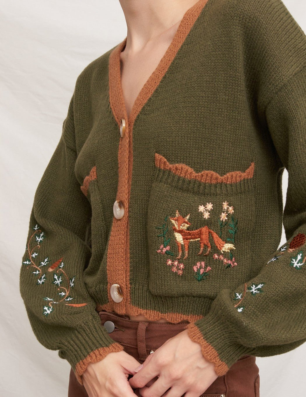 Fenwick Embroidered Fox Cardigan - Westly